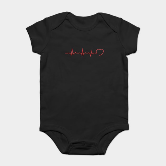 Heartbeat Baby Bodysuit by Aine Creative Designs
